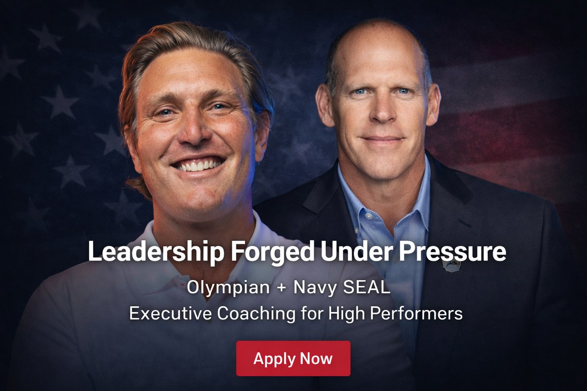 Leadership Forged Under Pressure featuring Jesse Smith and Pete Logan with an Apply Now call to action